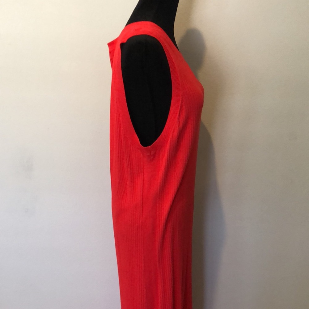 Banana Republic sleeveless red midi dress, XL TALL length - Picture 5 of 16